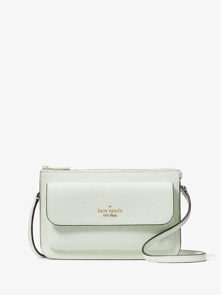 Kate Spade Au Leila Pebbled Leather Small Flap Crossbody