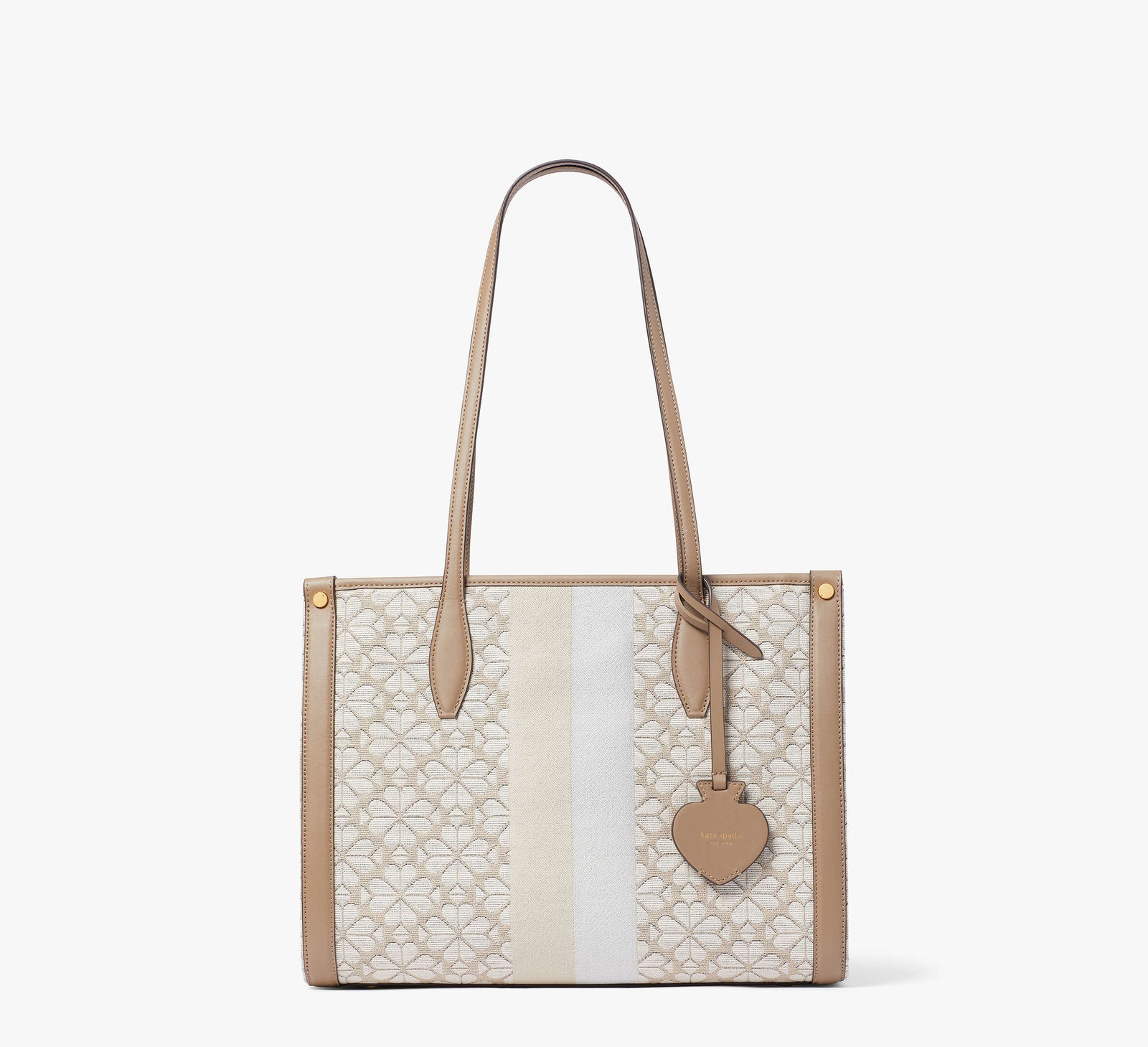 Kate Spade New York Spade Flower – Mittelgroße Market-Tragetasche mit Jacquard-Streifen