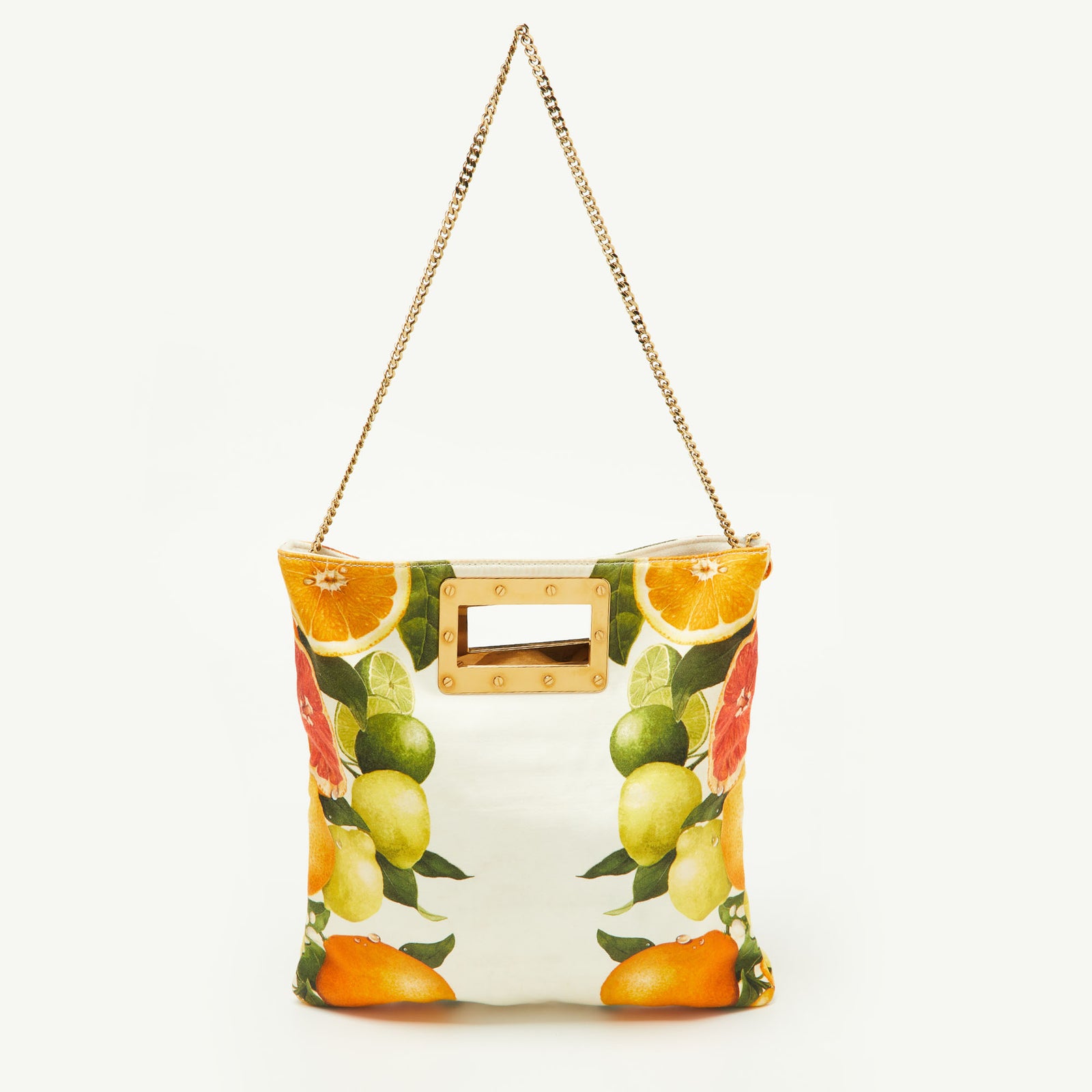 Stella McCartney Multicolor Lemon Print Fabric Tote