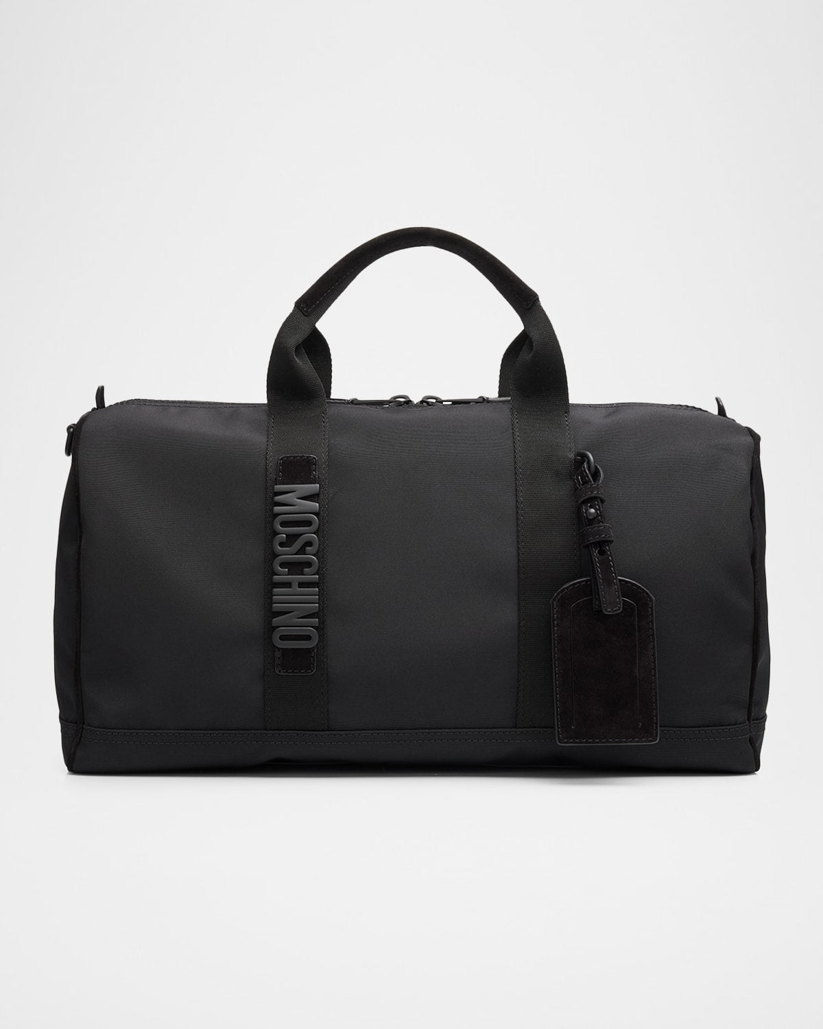 Moschino Men & apos;s Carry Me Cordura Duffel Bag with Crossbody Strap