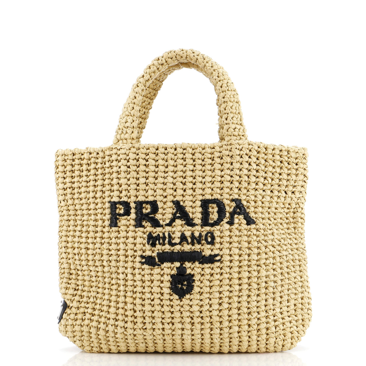 Prada PRADA Logo Tote Raffia Small