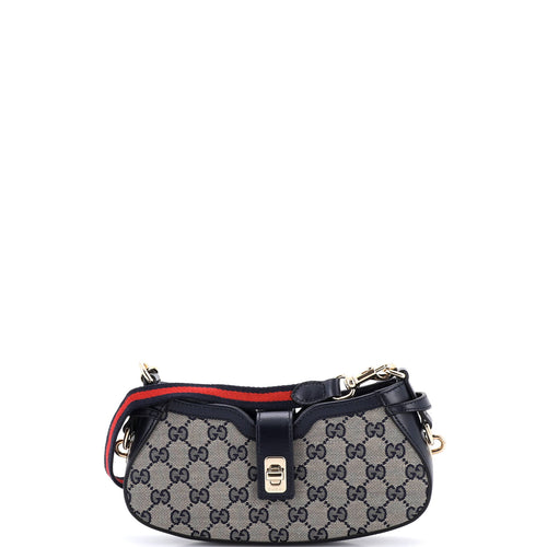 GUCCI Moon Side Shoulder Bag GG Canvas Mini