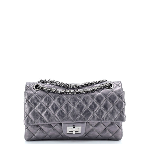 CHANEL Reissue 2.55 Flap Bag with Flap Bag Coin Purse Quilted Metallic Aged Calfskin 225