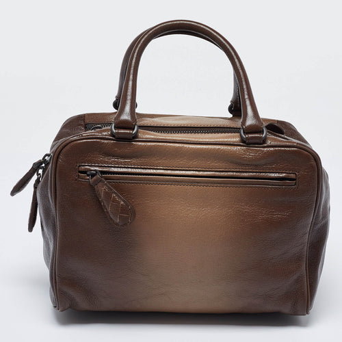 Brown Ombre Leather Brera Bowler Bag