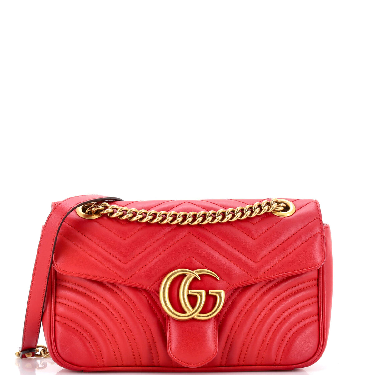 Gucci GUCCI GG Marmont Flap Bag Matelasse Leather Small