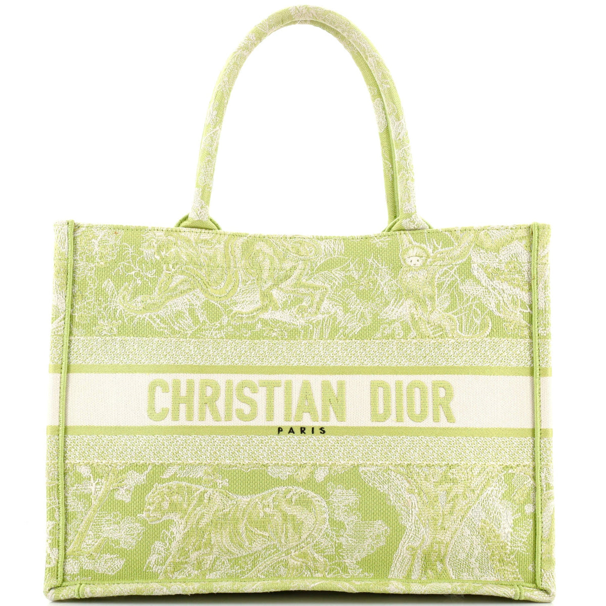 Christian Dior Book Tote Embroidered Canvas Medium