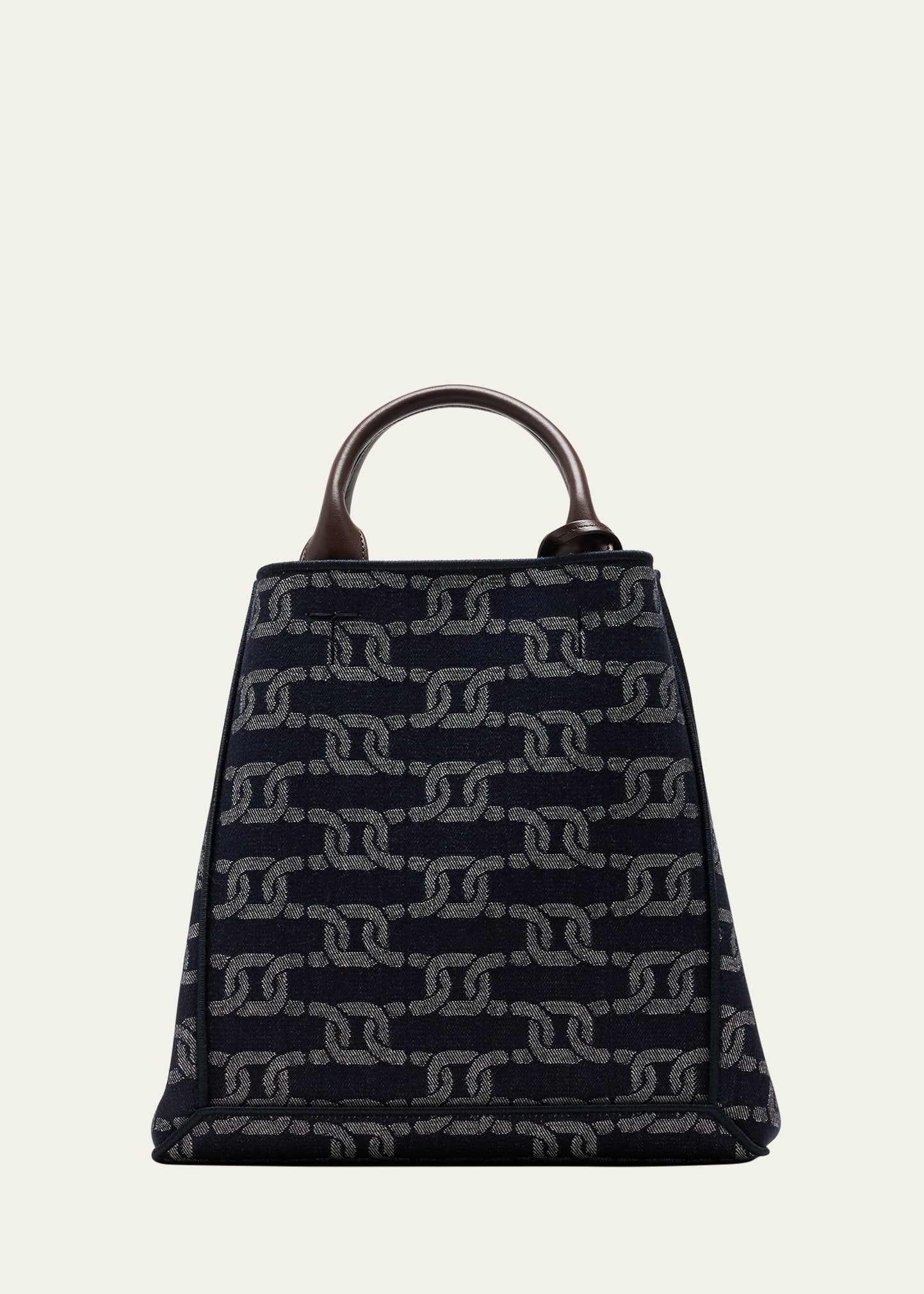 Tod's Chain-Link Denim Top-Handle Bag