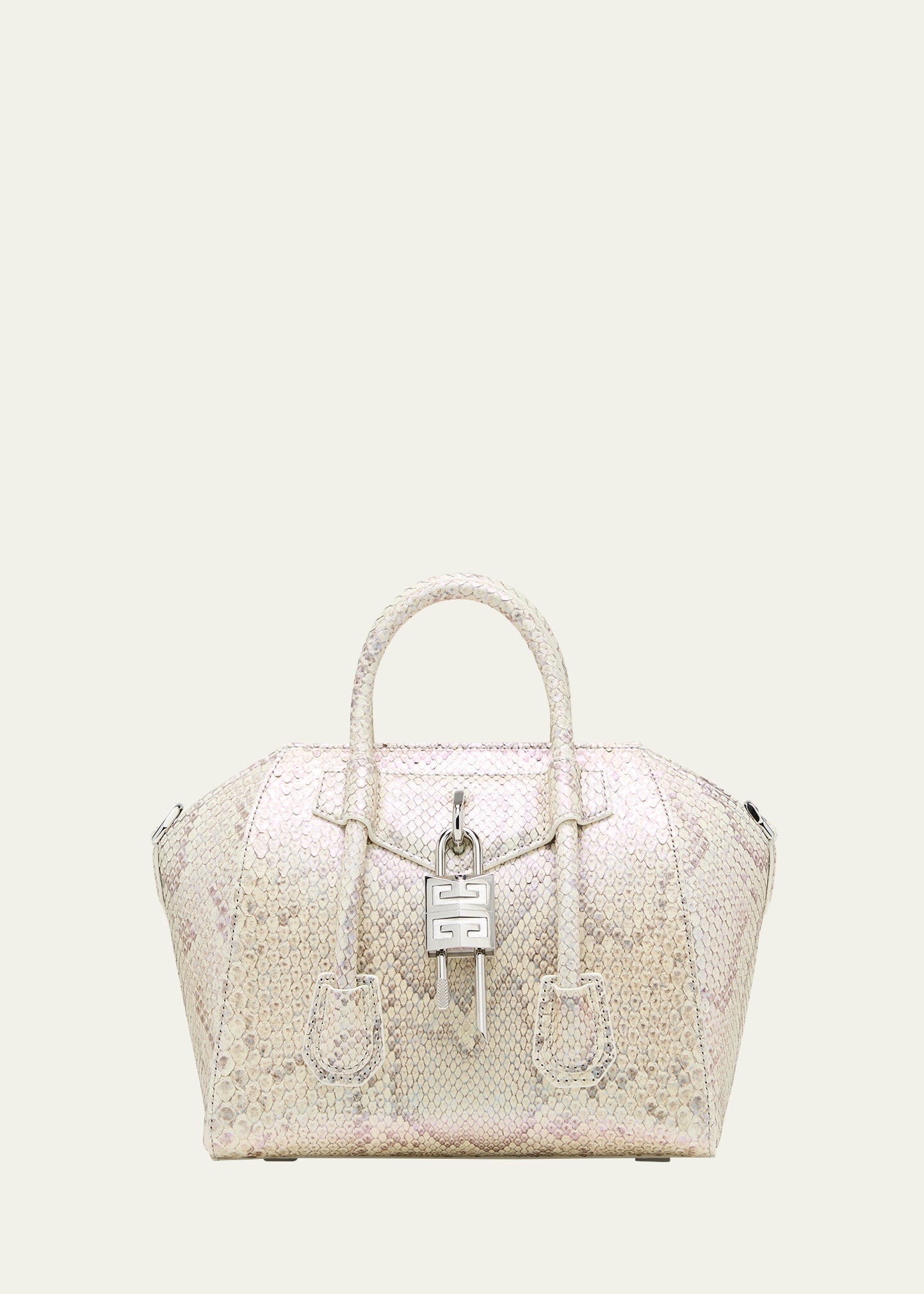 Givenchy Antigona Lock Mini-Tasche mit Henkel aus Python