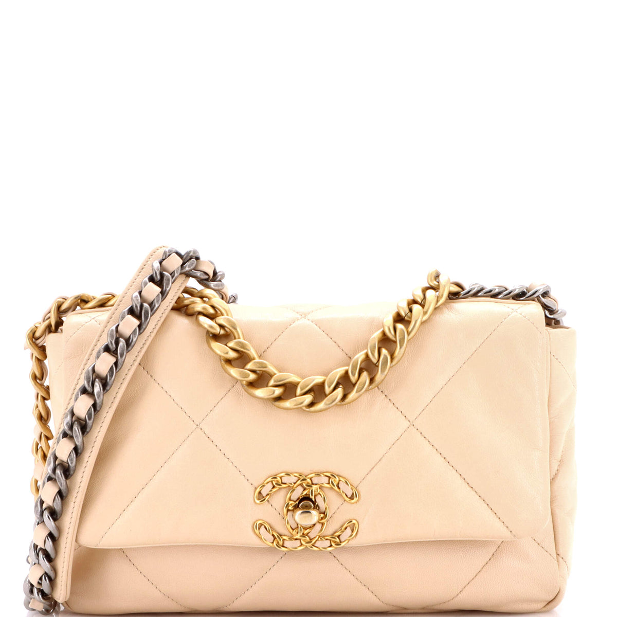Chanel CHANEL 19 Flap Bag Quilted Leather Medium
