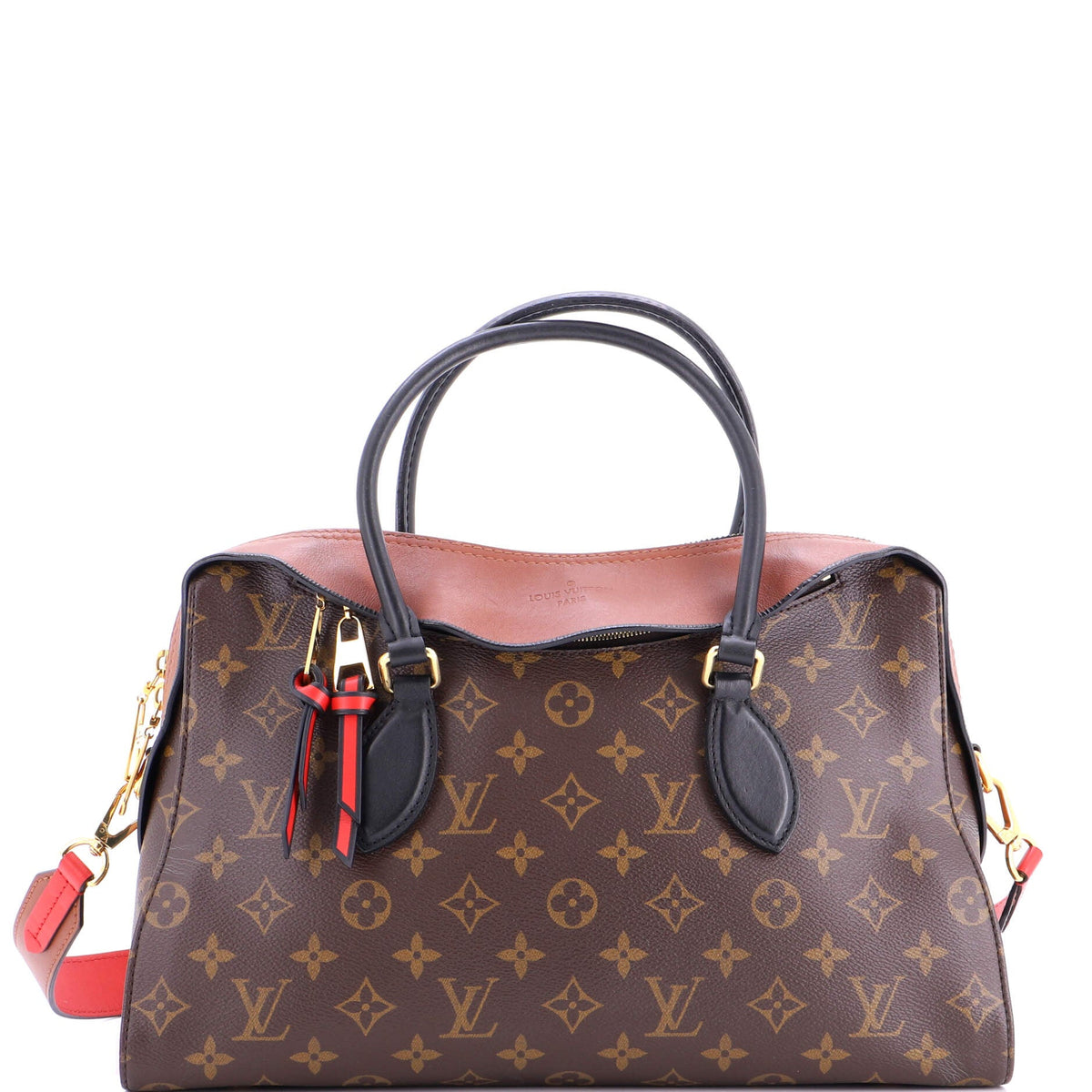 Louis Vuitton Tuileries Handbag Monogram Canvas with Leather