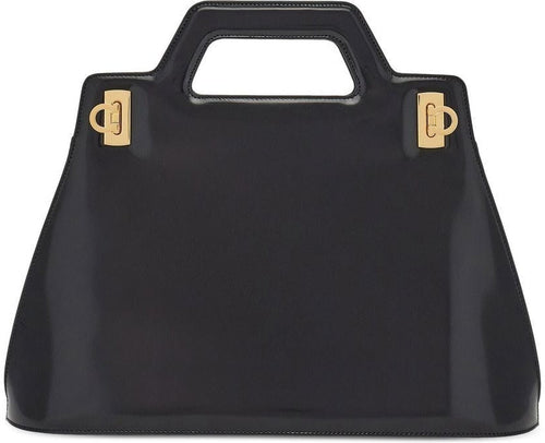 Women's Wanda Leather Top-Hndle Bag in Black | Size UNI | 213961