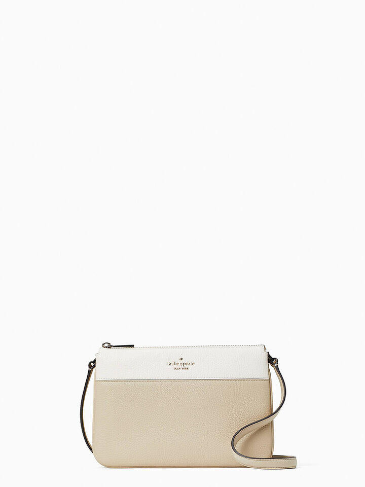 Kate Spade Au Leila Colourblock Pebbled Leather Triple Gusset Crossbody