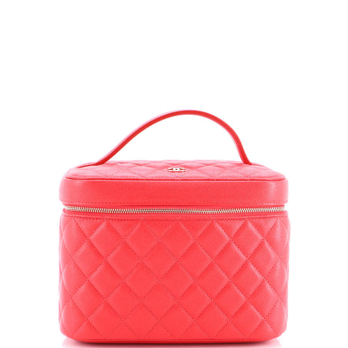 CHANEL Classic Vanity Case Quilted Caviar Medium