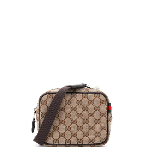 GUCCI Web Loop Camera Bag GG Canvas Mini