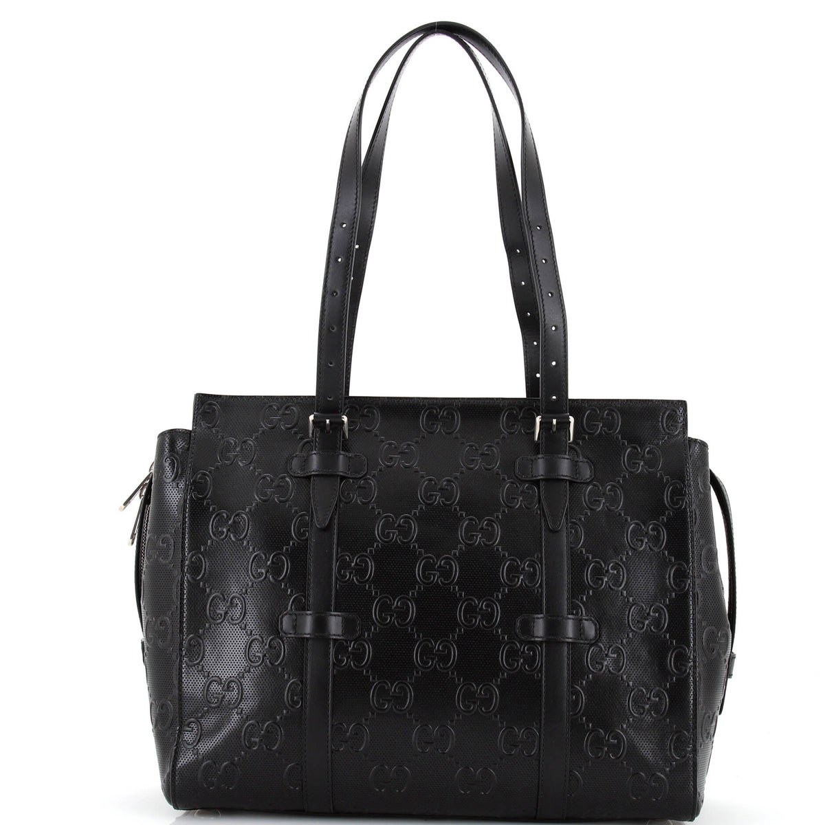 Gucci GUCCI Tote Bag GG Embossed Perforated Leather