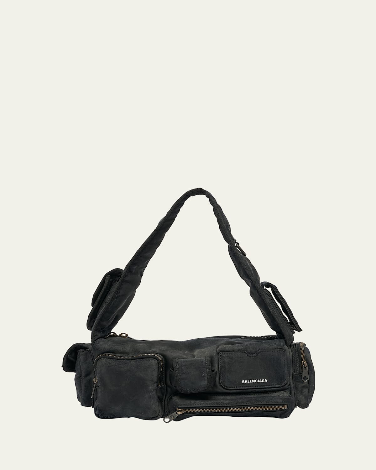 Balenciaga Men's Superbus Nylon Shoulder Sling Bag