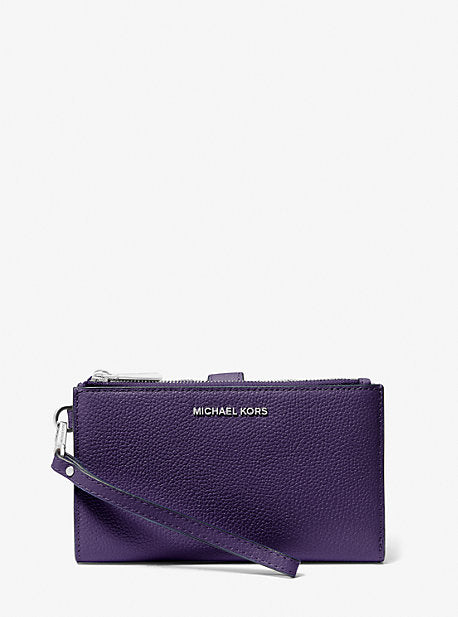 Michael Kors MK Adele Leather Smartphone Wallet - Purple - Michael Kors