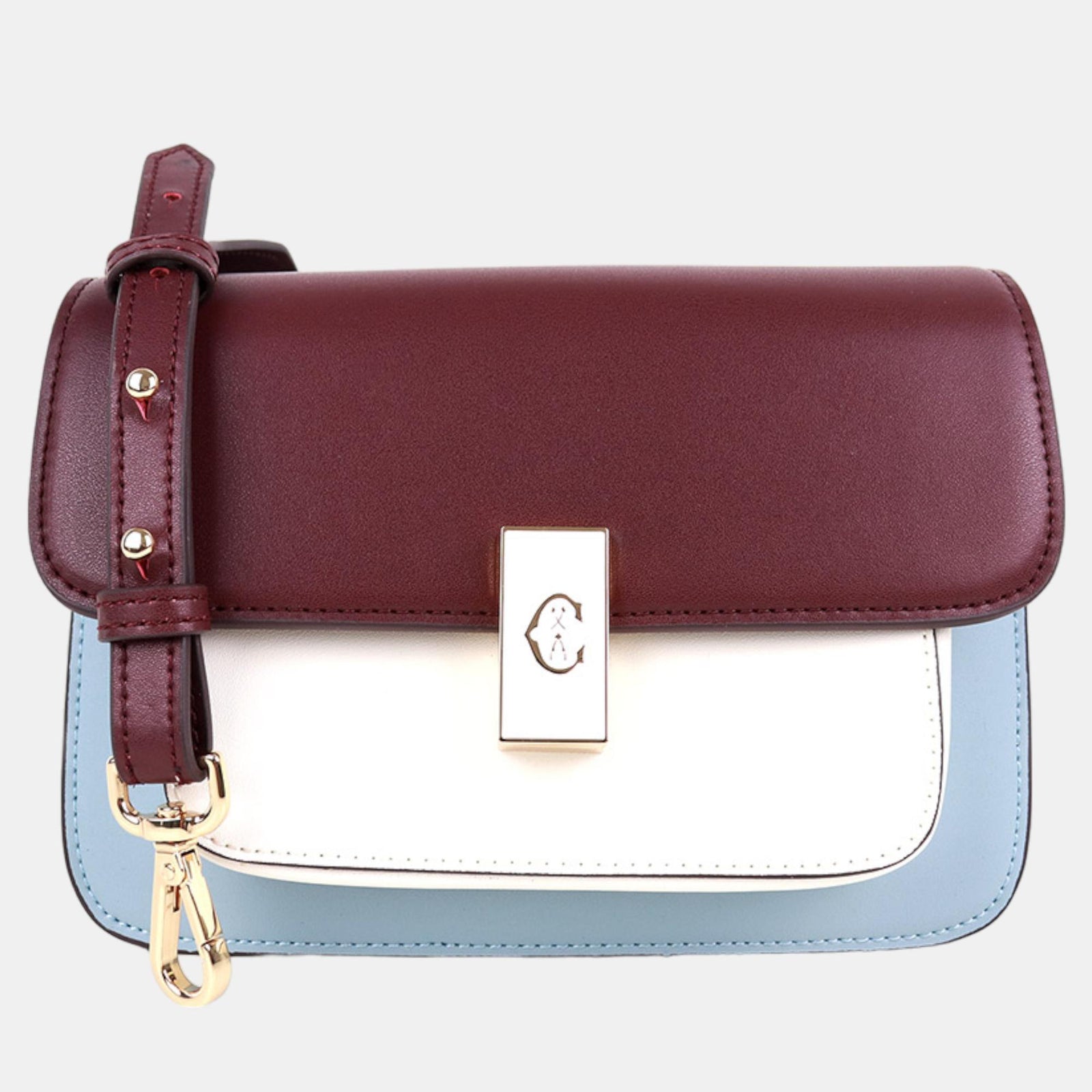 Charriol Blue/Cream/Bordeaux Leather LE REVE Crossbody