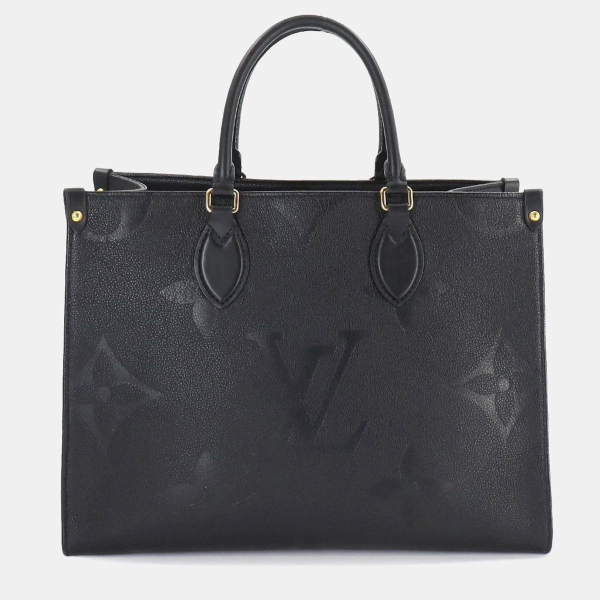 Louis Vuitton Noir Monogram Empreinte Leather MM Onthego Tote Bag