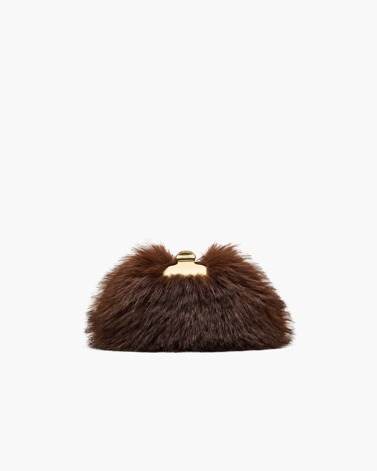 Marc Jacobs Marc Jacobs The Faux Fur Glam Small Clutch Bag in Dark Brown