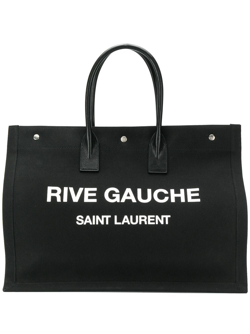 Saint Laurent Men's Rive Gauche Tote Bag in Blackwhite | 509415FAAVR
