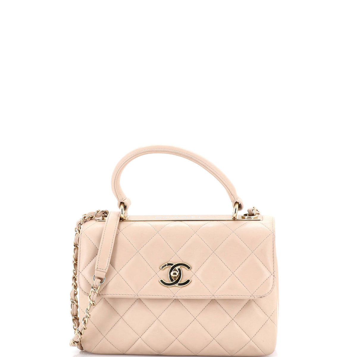 Chanel CHANEL Trendy CC Top Handle Bag Quilted Lambskin Small