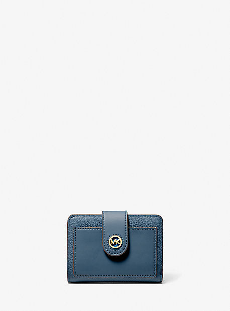 Michael Kors MK Mercer Small Leather Wallet - Blue - Michael Kors