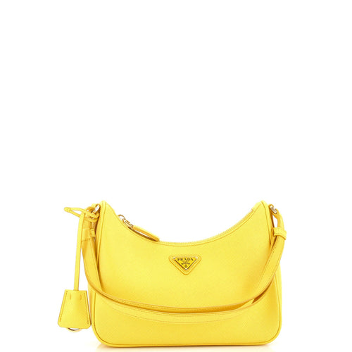 PRADA Re-Edition Hobo Saffiano Leather Mini