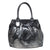 Gun Metal Python Medium Puffy Hobo