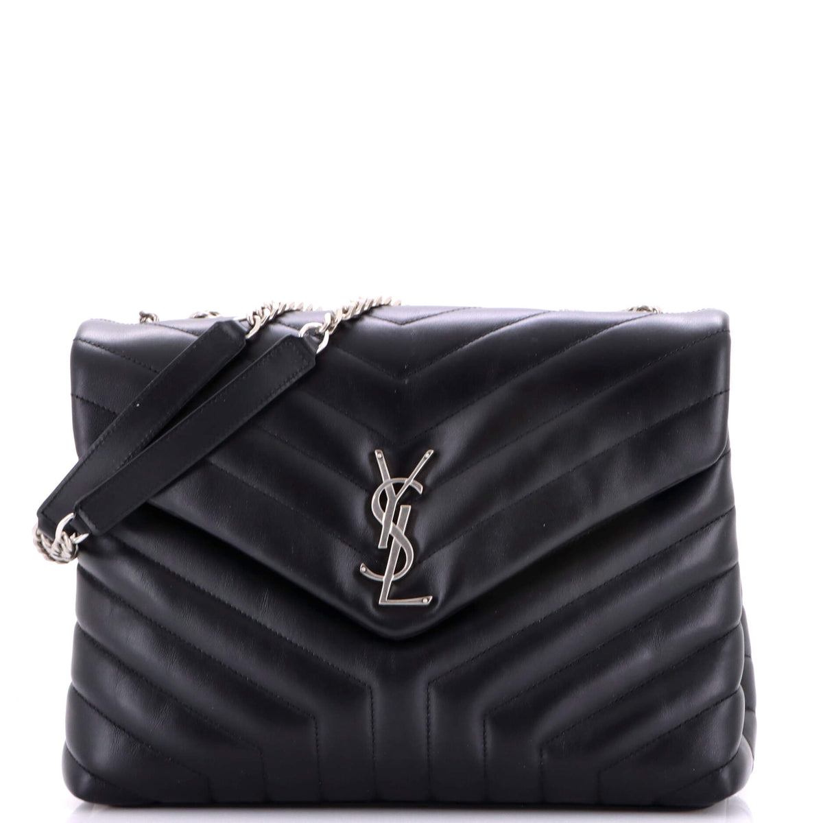 Saint Laurent Loulou Shoulder Bag Matelasse Chevron Leather Medium