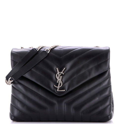 Loulou Shoulder Bag Matelasse Chevron Leather Medium