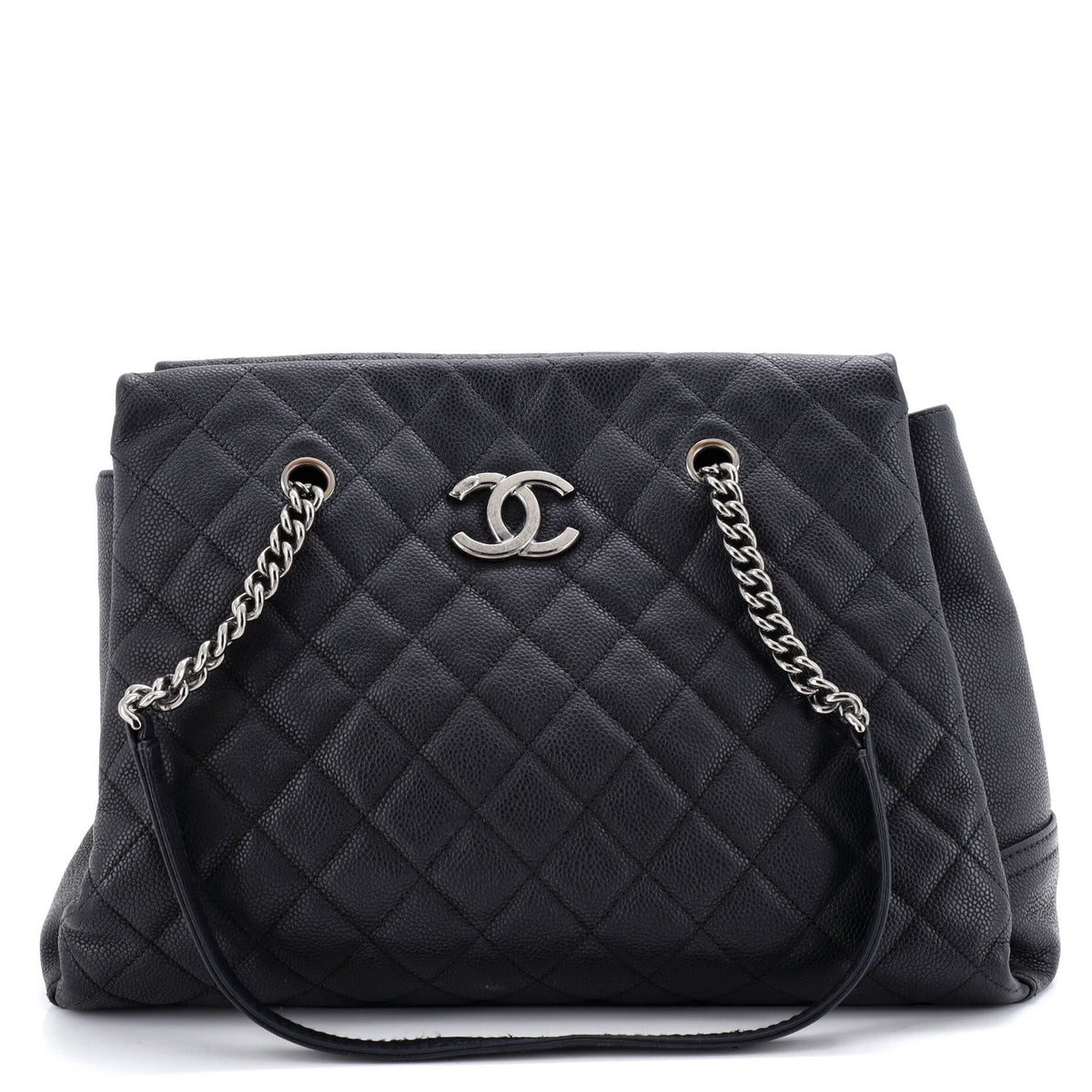 Chanel CHANEL Lady Pearly Tote Quilted Caviar Large