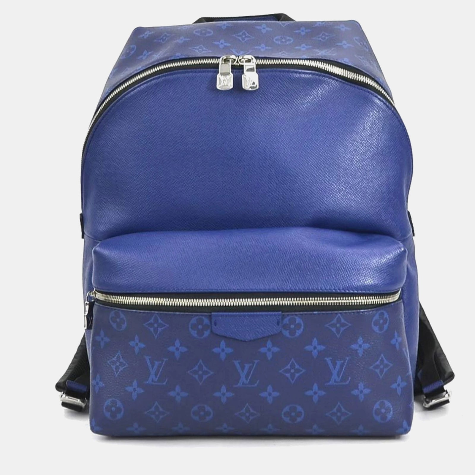 Louis Vuitton Sac à dos Taigarama Discovery en cuir bleu