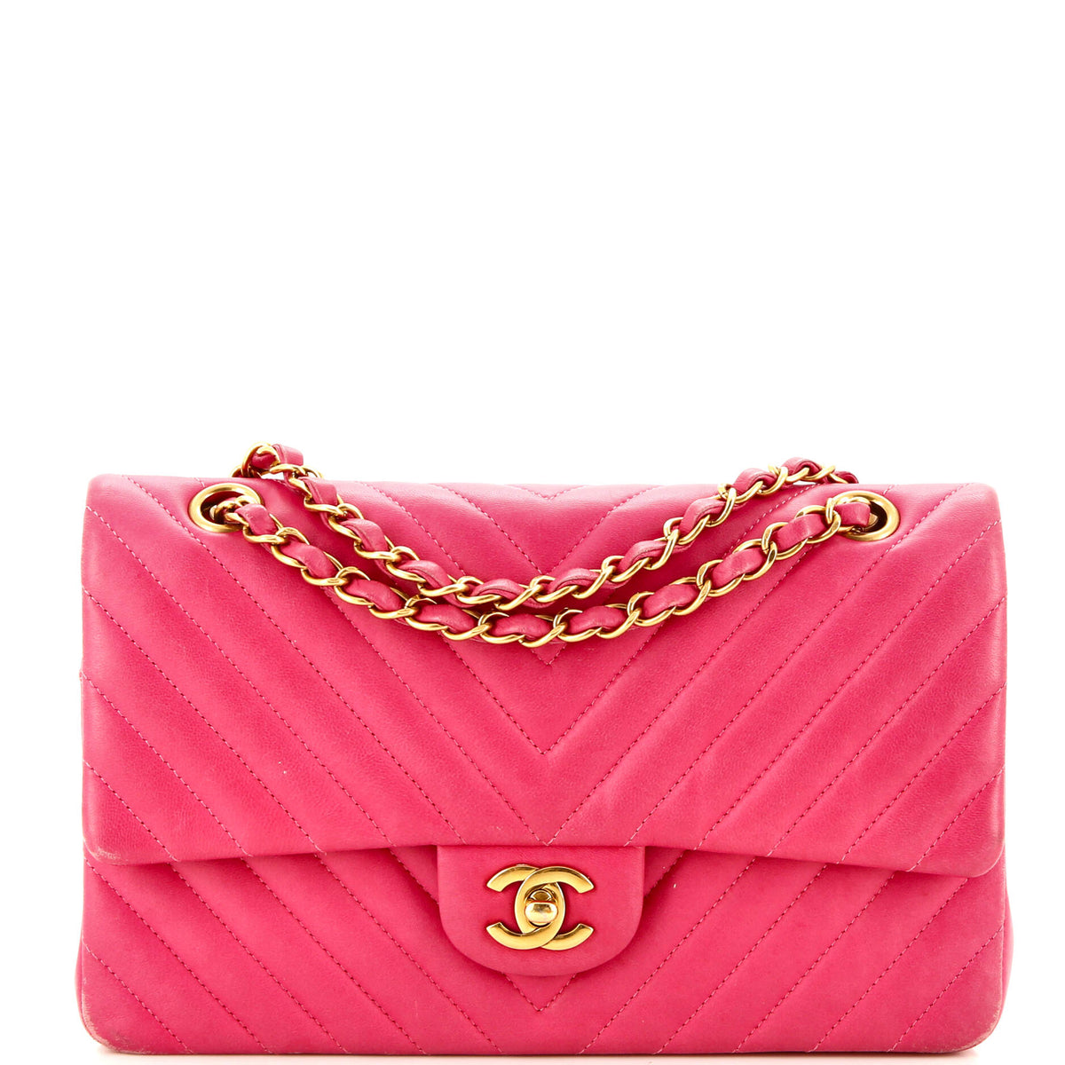 Chanel CHANEL Classic Double Flap Bag Chevron Calfskin Medium