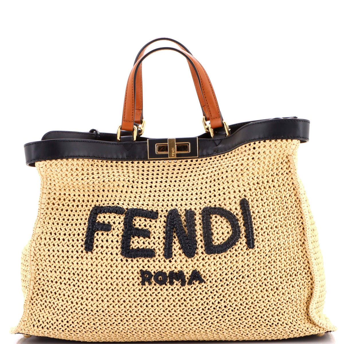 Fendi FENDI Peekaboo X-Tote Raffia Medium