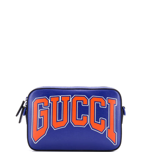 GUCCI NY Dragons Camera Crossbody Bag Printed Leather Small