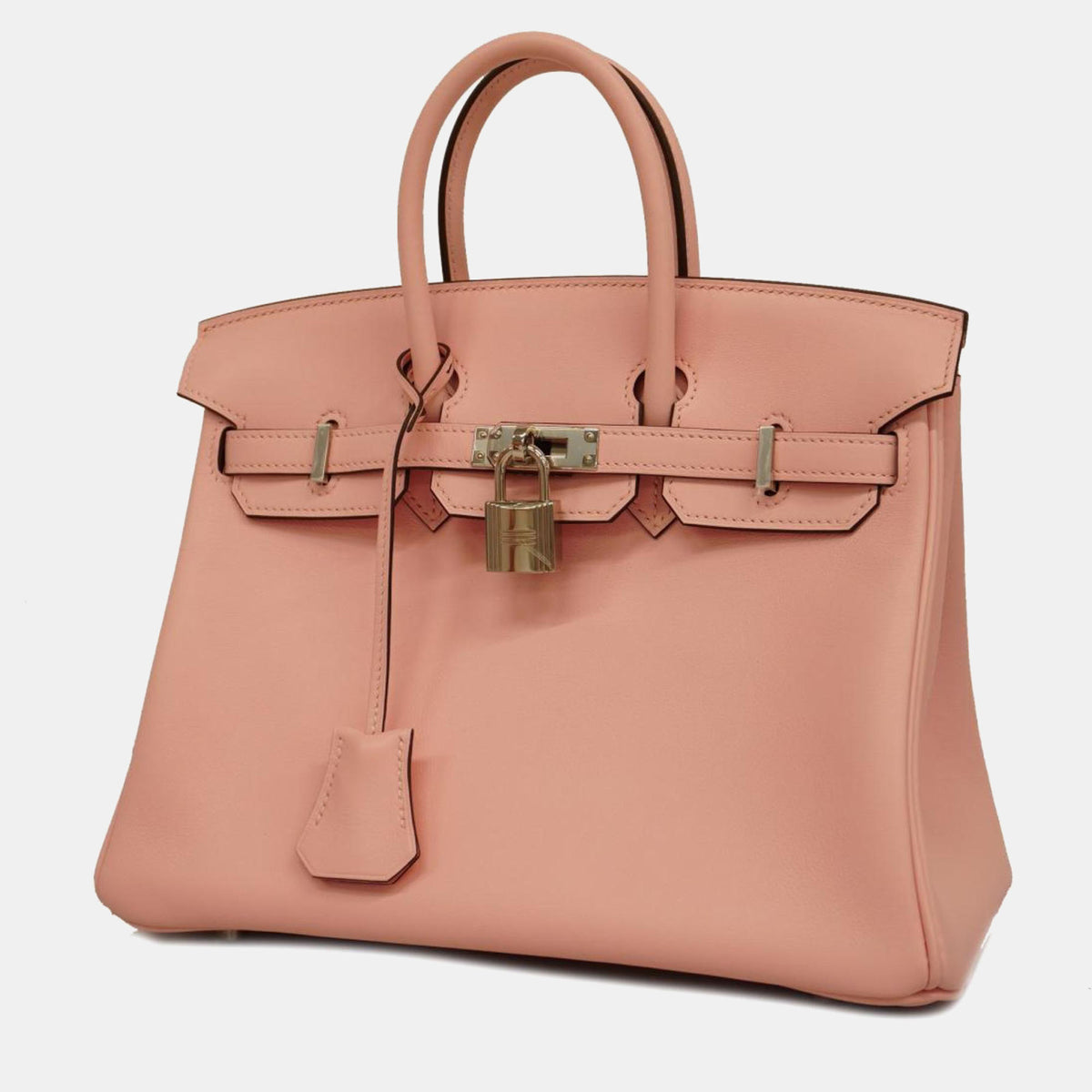 Hermès Rose Sakura Swift Leather Birkin 25 Tote Bag