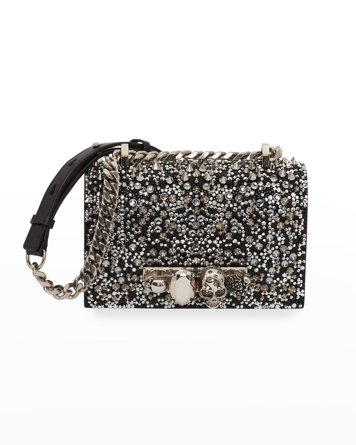 Alexander Mcqueen Jeweled Mini Crystal Satchel Bag