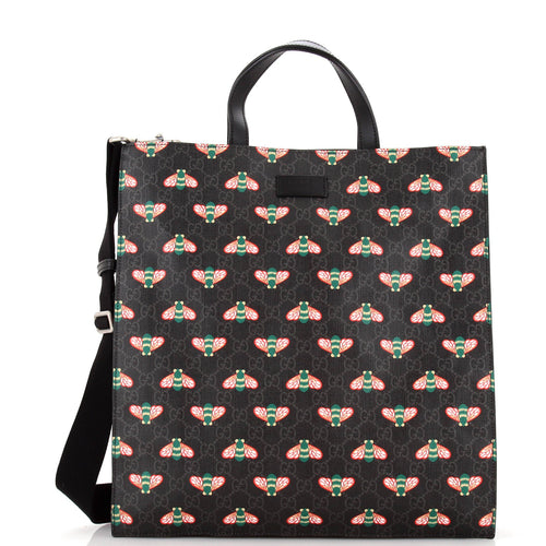 GUCCI Convertible Soft Open Tote Printed GG Coated Canvas Tall