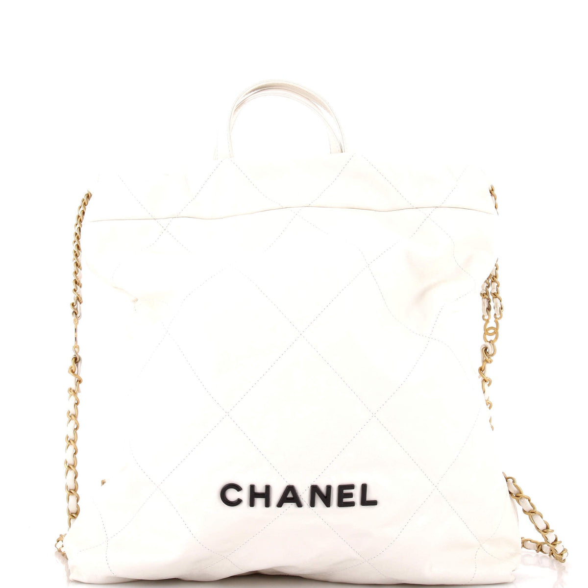 Chanel CHANEL 22 Chain Backpack Quilted Calfskin Large