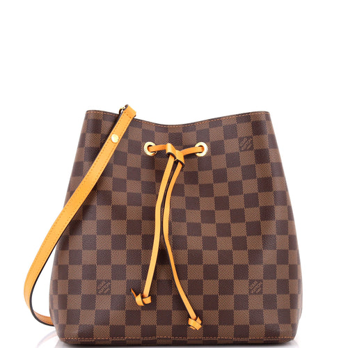 NeoNoe Handbag Damier with Leather MM