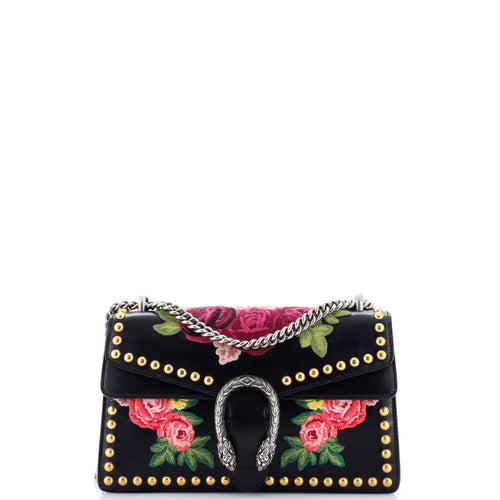 GUCCI Dionysus Bag Embroidered Studded Leather Small