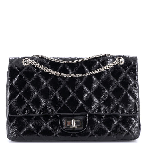 CHANEL Reissue 2.55 Flap Bag Quilted Patent Caviar 226