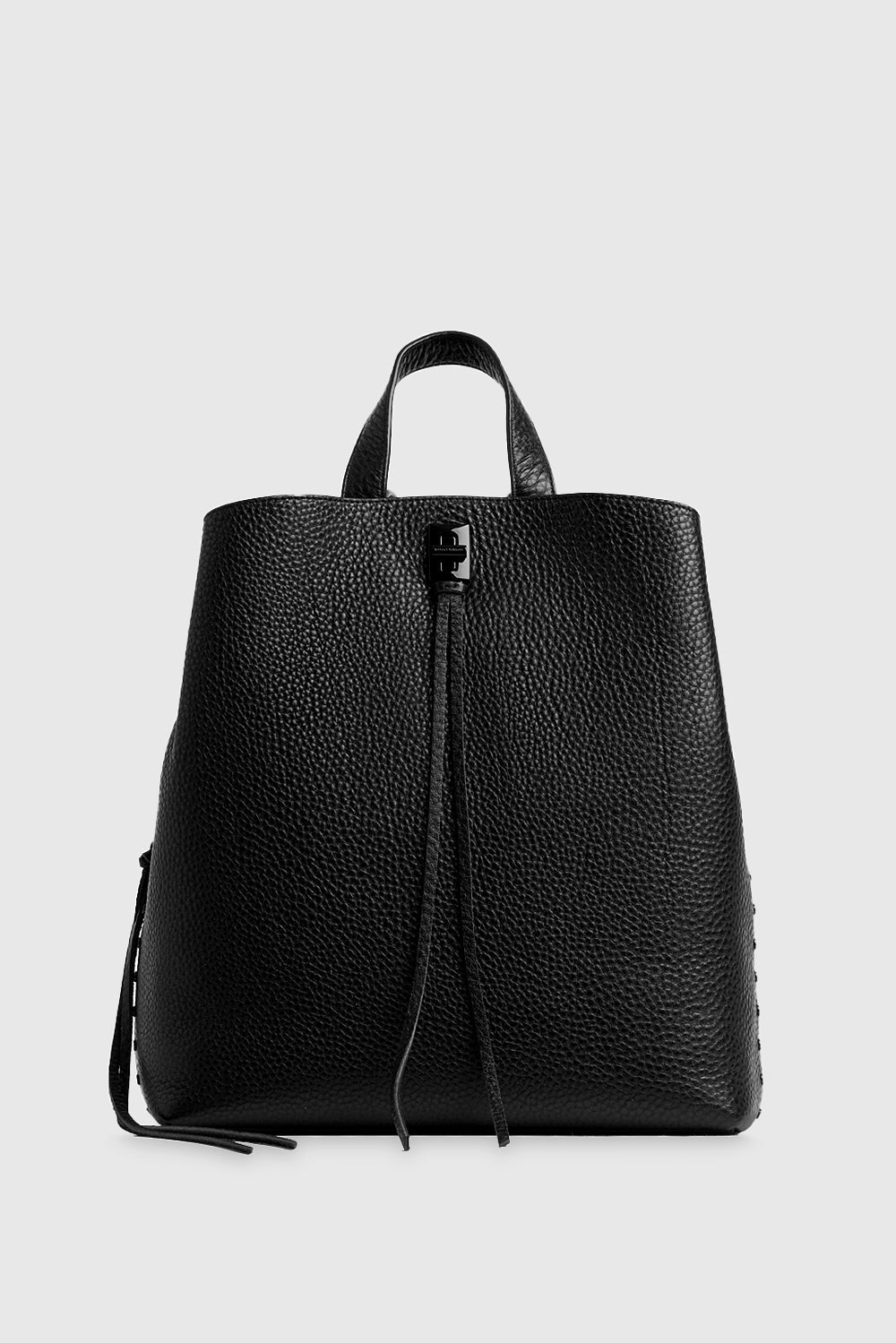 Rebecca Minkoff Darren Medium Backpack Bag In Black/Black Shellac