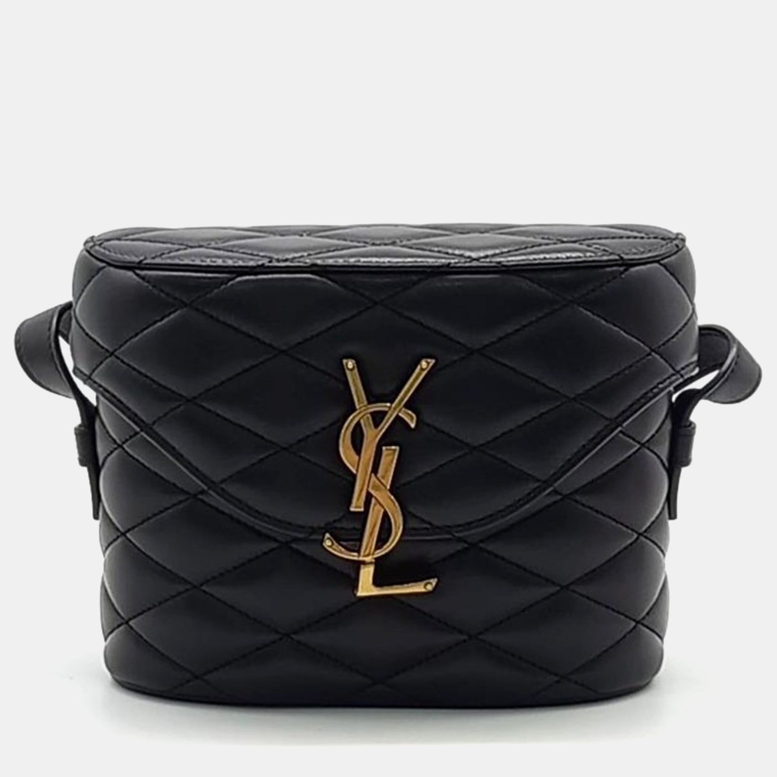 Saint Laurent Paris Black Leather June Shoulder Bag