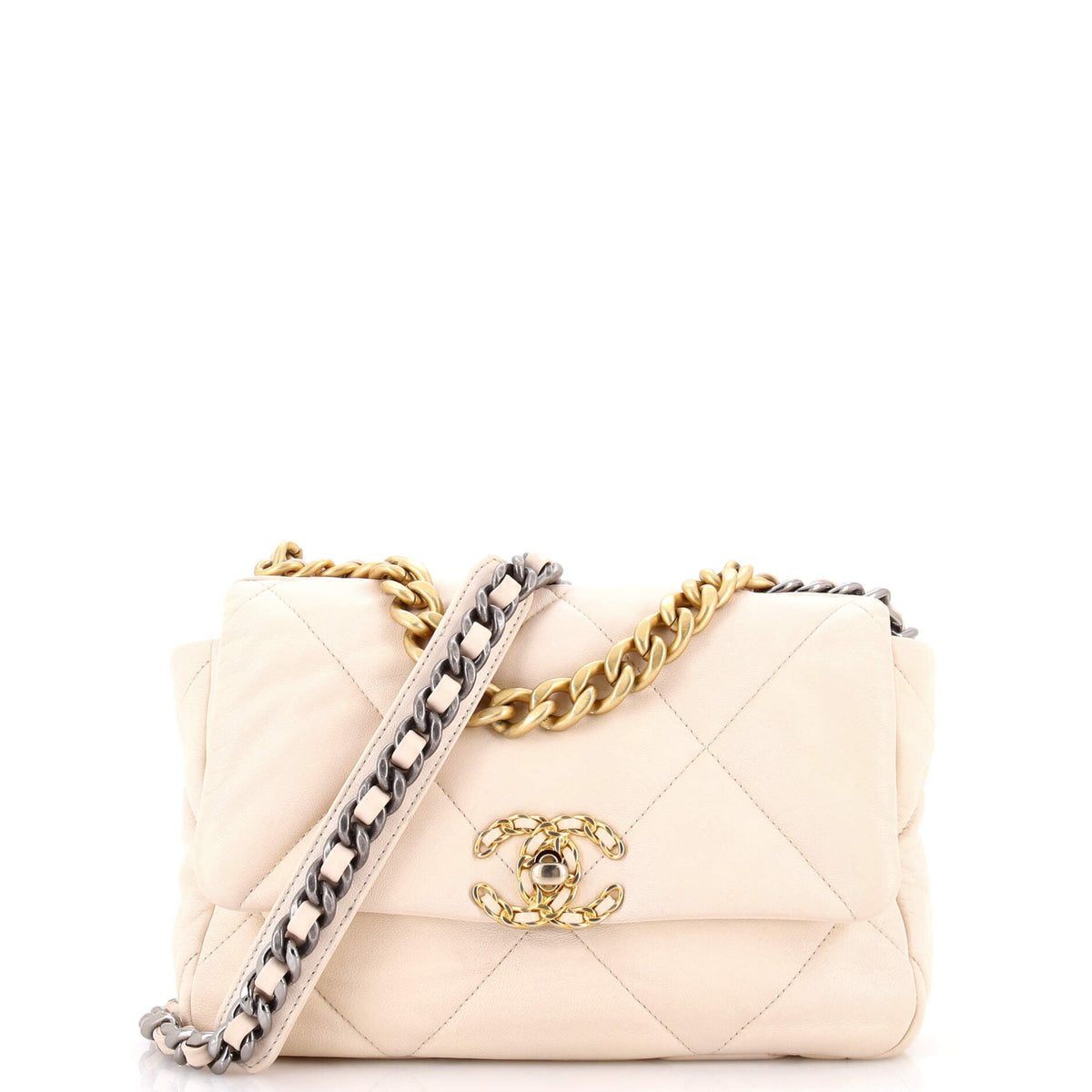 Chanel CHANEL 19 Flap Bag Quilted Leather Medium