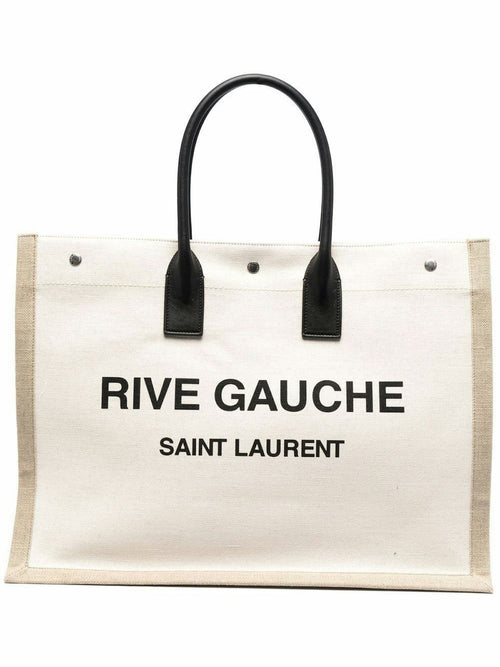 Women's Rive Gauche Large Tote Bag in Beige | 509415FAAVU Color 9054