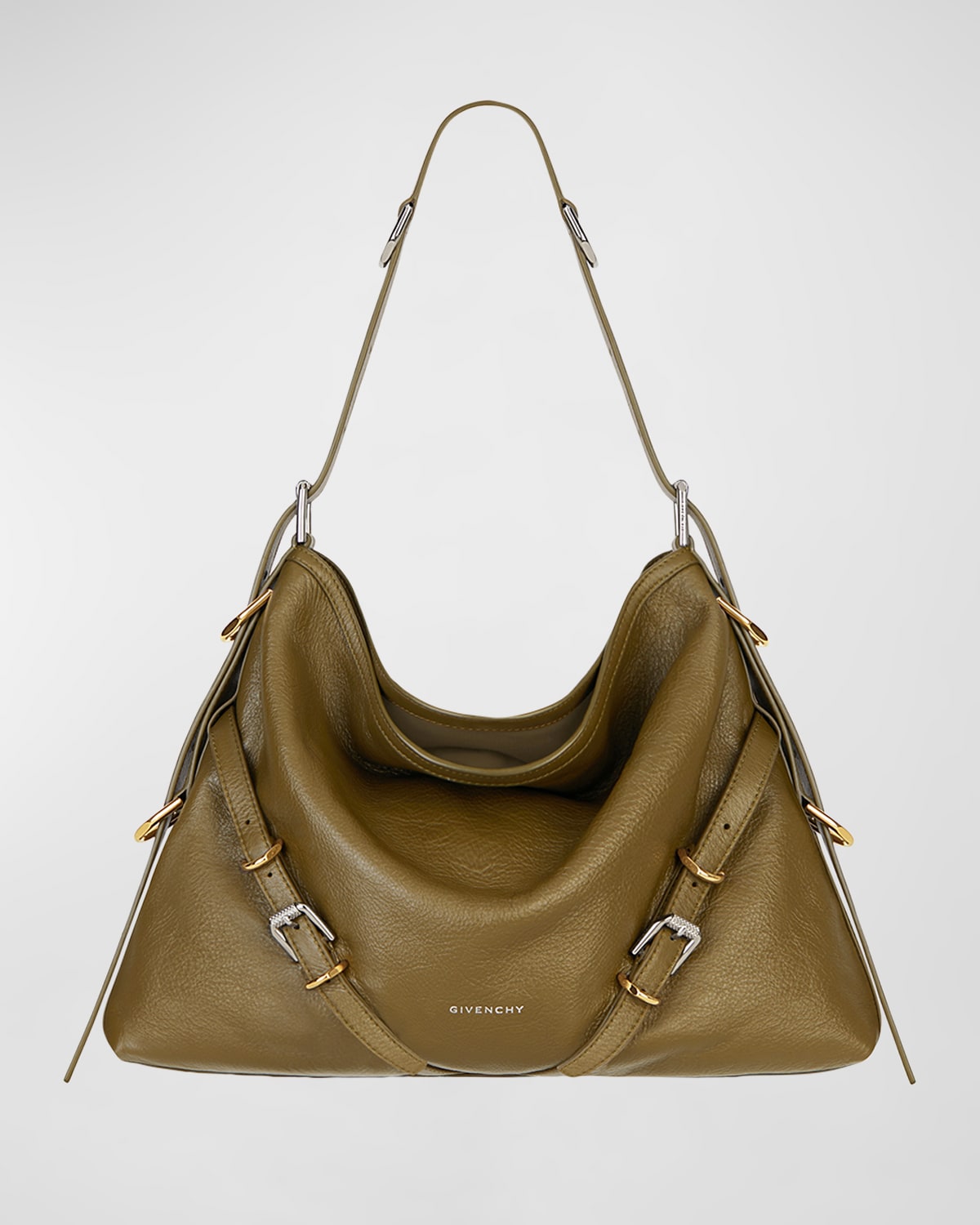 Givenchy Voyou Medium Shoulder Bag in Tumbled Leather
