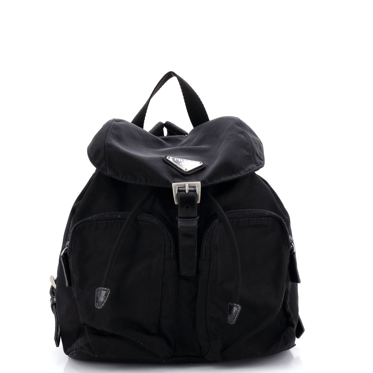 Prada PRADA Double Front Pocket Backpack Tessuto Small
