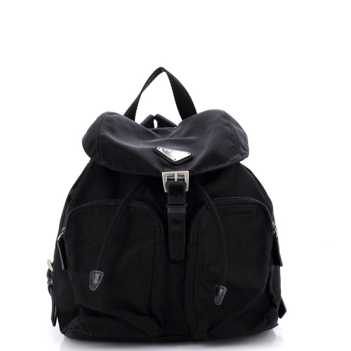 PRADA Double Front Pocket Backpack Tessuto Small